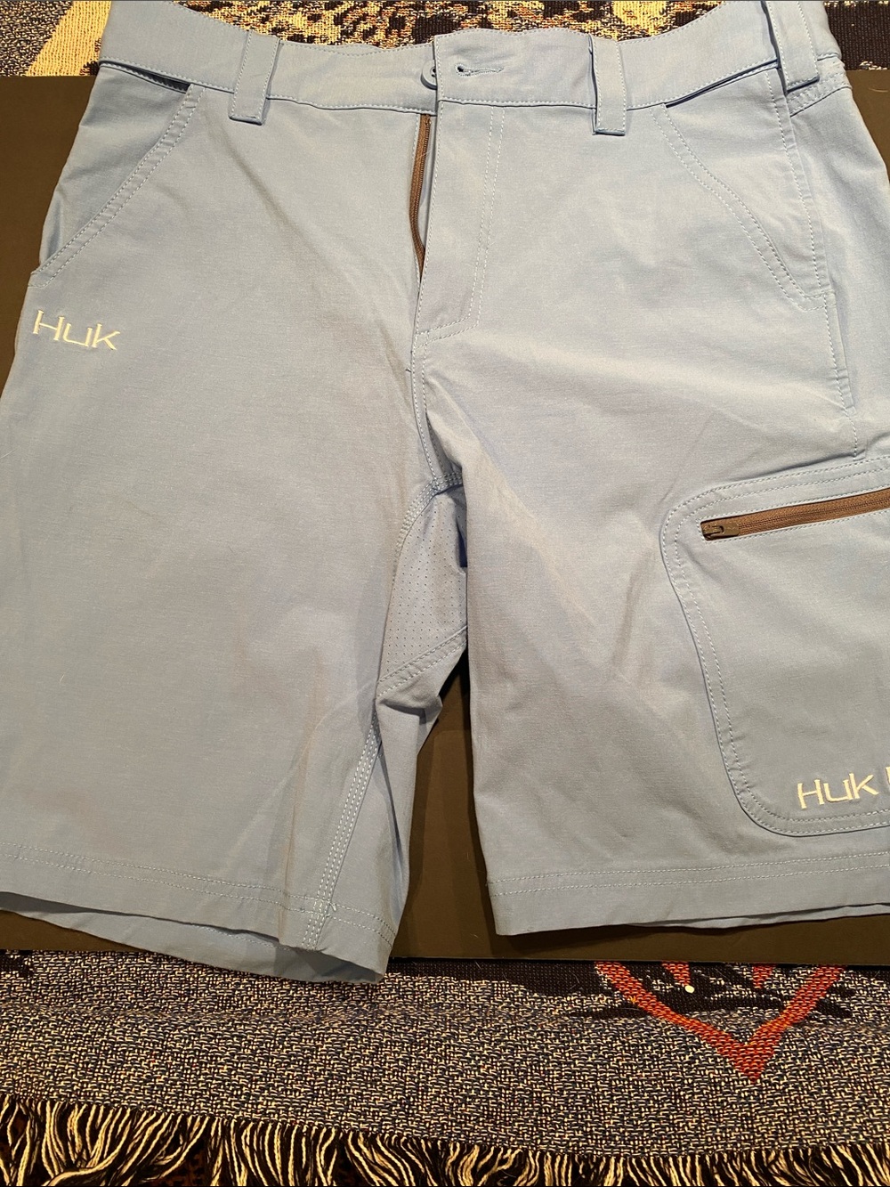Huk Light Blue Performance Hybrid Shorts